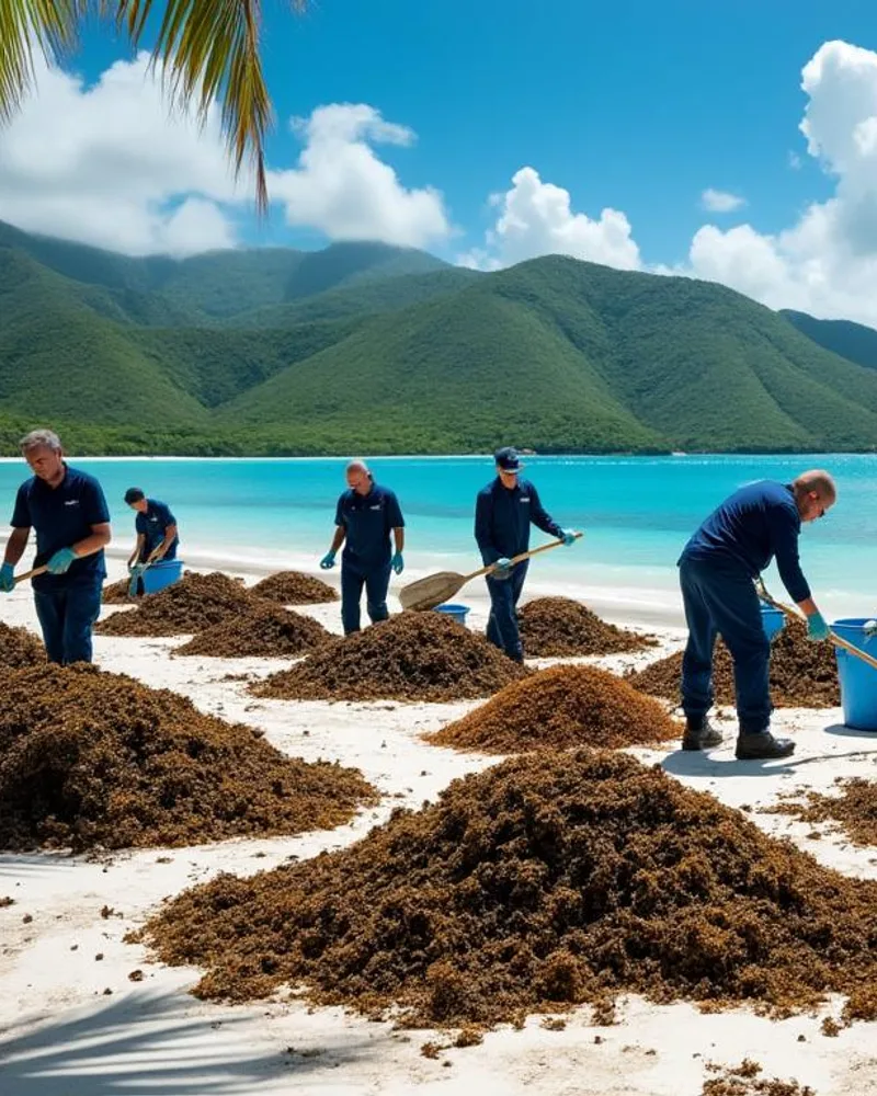 La Guadeloupe, modèle de gestion des sargasses pour les autres îles caribéennes